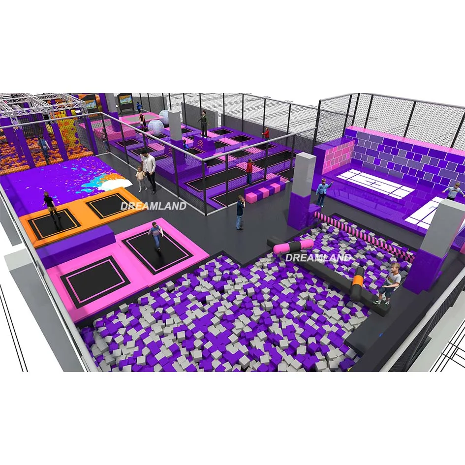 Certified China Manufacturer Kids Indoor Jumping Trampoline Park With Dodgeball In Adventure Park