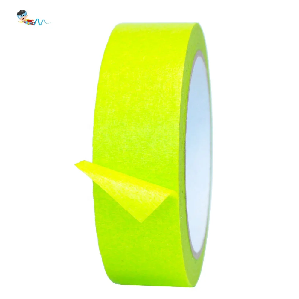 4- Recyclable Colorful Heat UV Resistant Automotive Auto Car Spraying Painting Masking Crepe Washi Paper Self Adhesive Tape