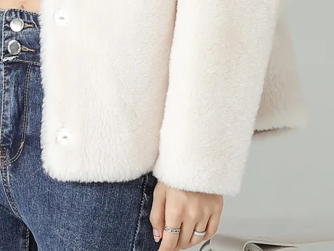 New Hot Sale 100% Short Wool Fur Jacket Winter Women Wool Coat