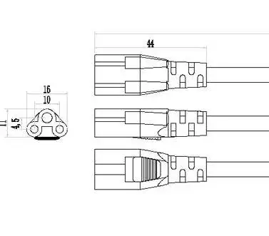 US power cord with rotary switch E12 salt lamp