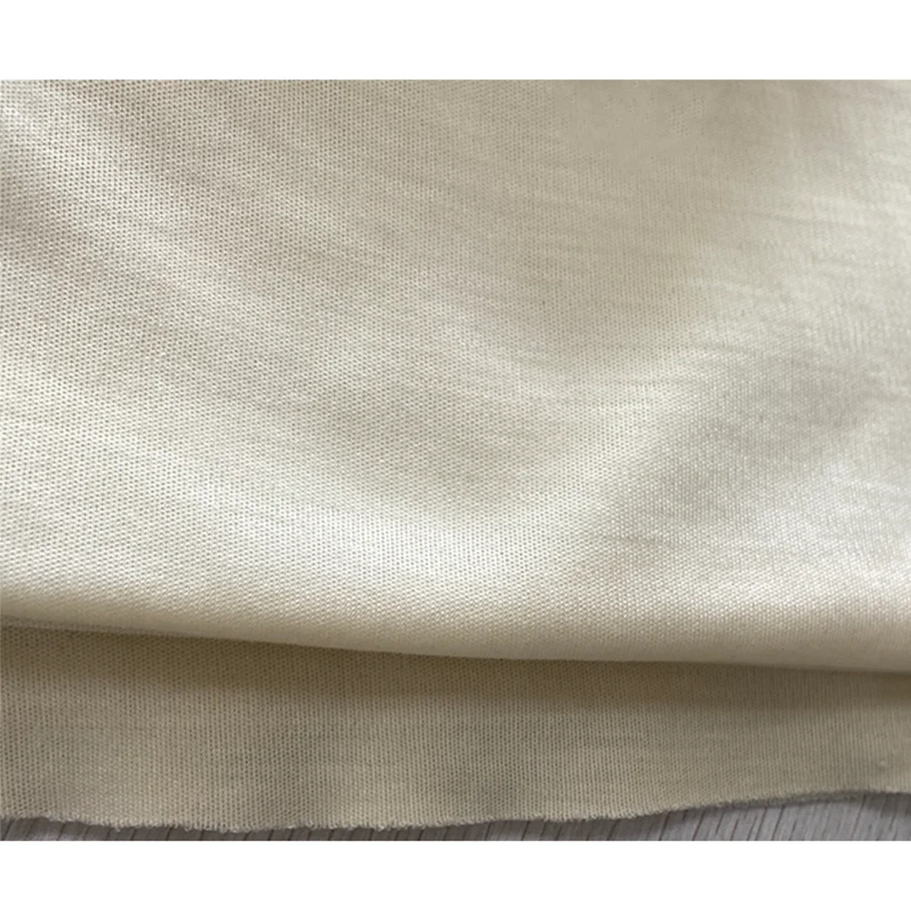 535 Recycled Chemical-resistant White Interlock Fireproof Clothing Flame Retardant Aramid Knitted Fabric