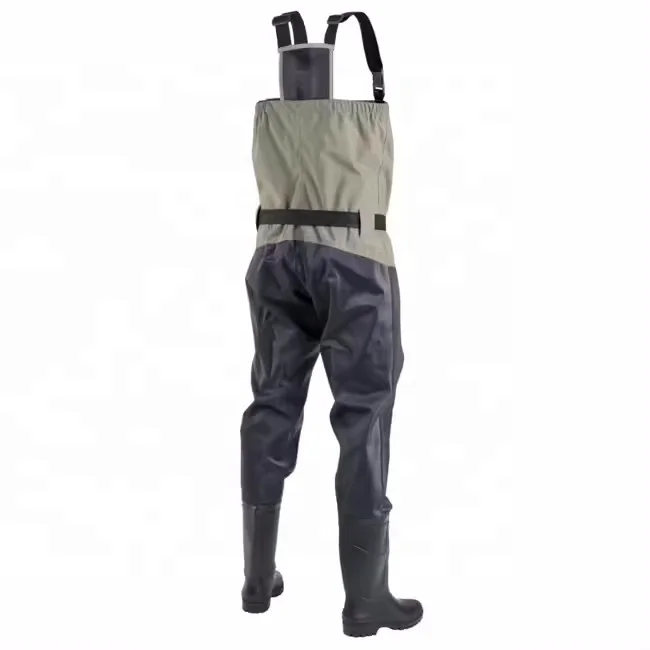 Front Waterproof Zipper Breathable PVC Waders