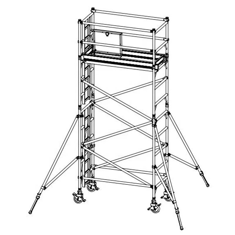 Anniversary building maintenance portable access tower with stairs for builders