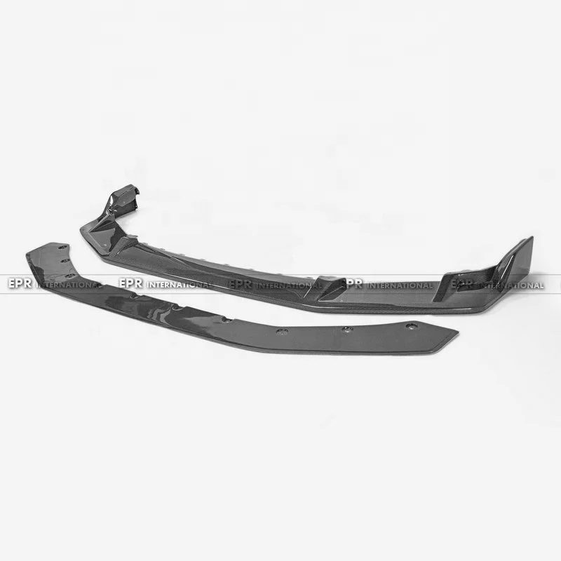 High Quality Fit for HONDA CIVIC TYPE R MK5 FK7 FK8 7 onwards JS-S Type front lip 2 Pcs real carbon fiber