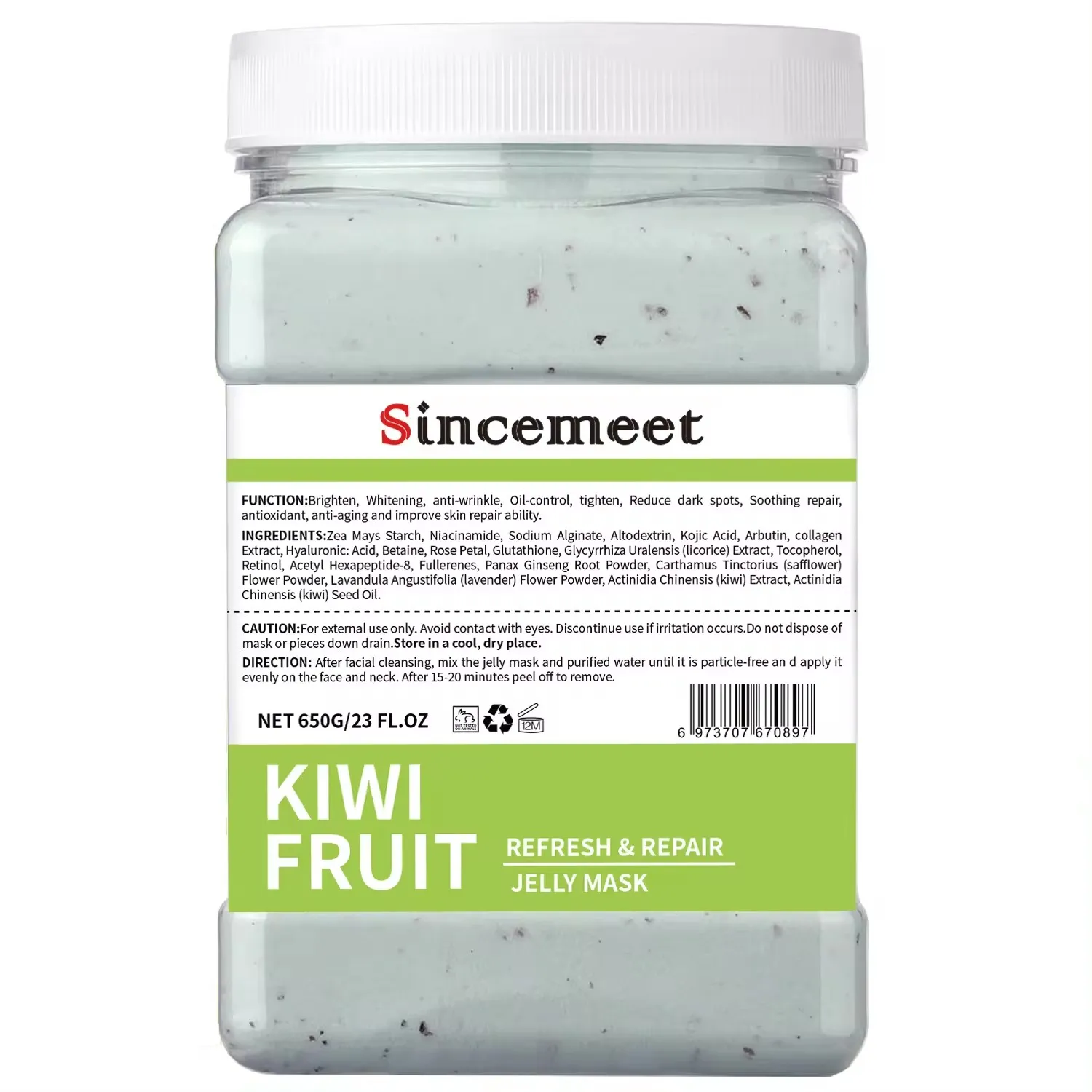 10 Flavors Jelly Clay Kiwi Fruit Anti Wrinkle Facial Mask Organic Peel Off Powder 650g Natural Jelly Face Mask Powder