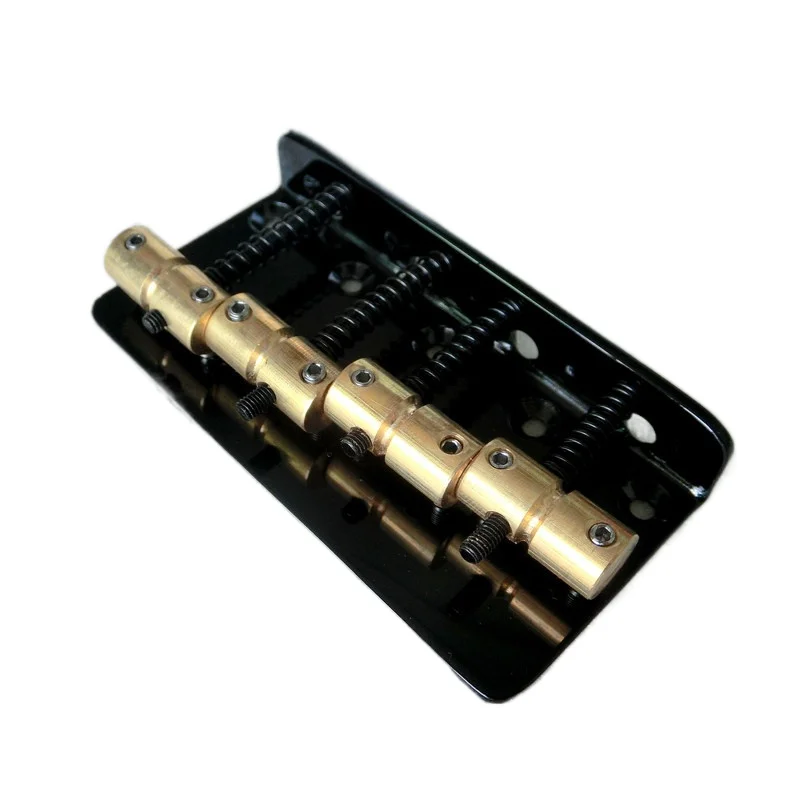 Factory Wholesale Bass Guitar Bridge 4 String Black Color Guitar Bass Bridge with Brass Saddle