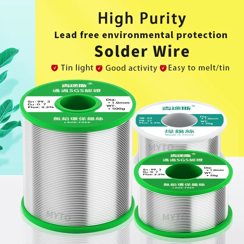 Myto 500g solder wire 0.6mm 0.8mm 1.0mm 1.2mmsn45pb55 super solder wire solder tin