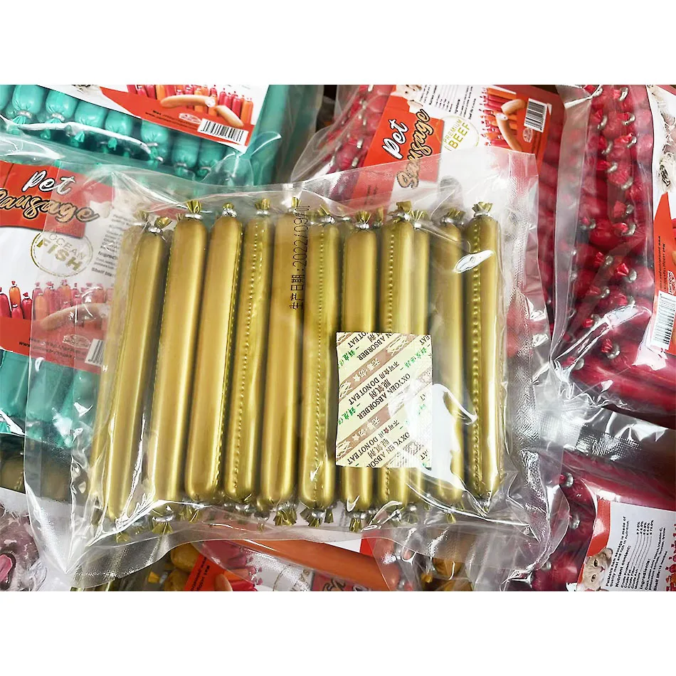 OEM Hot Selling Bulk Pet Snacks Pet Sausage Dog treats dog snacks High Protein ham sausage