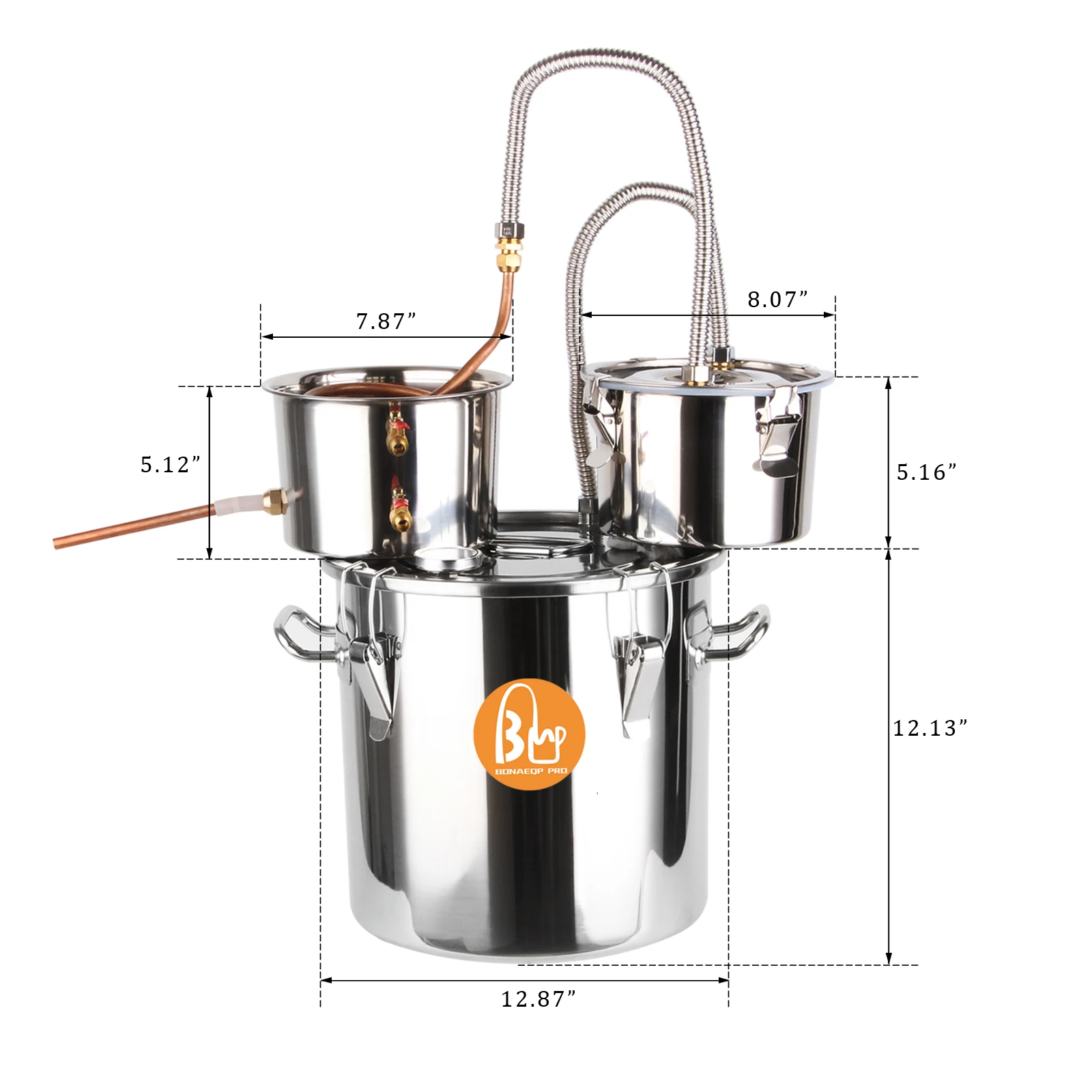 multi-function 5Gal Home Use Moonshine Still Brewing Stainless Steel Beer Keg Alcohol Distiller