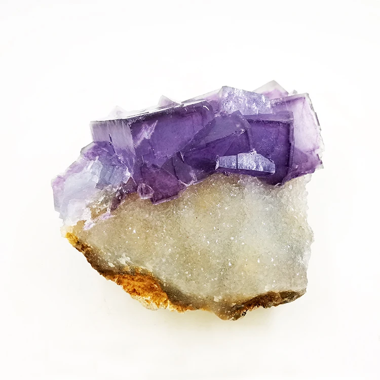Wholesale Natural  icing fluorite Mineral Specimen Rough crystal Fluorites Cluster Purple frosting fluorite crystal symbiosis