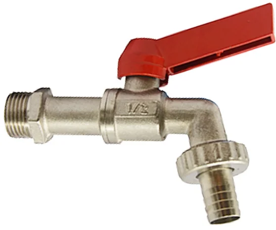 Top Sell in Wall Cold Water Nozzle nickel Plated Cock Washing Machine Bibcock Tap