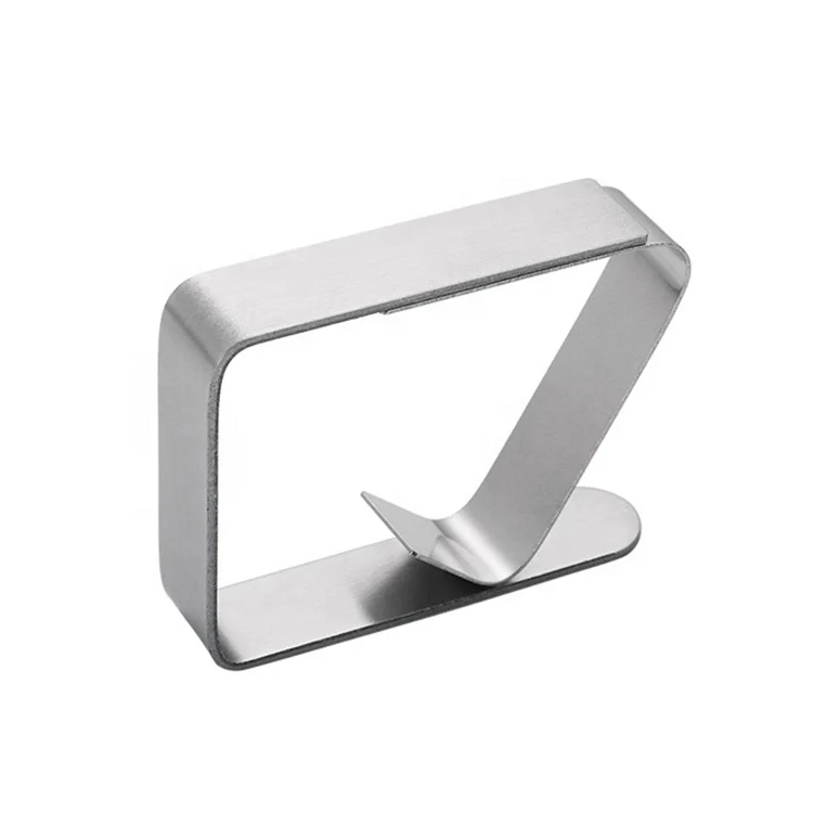Amazon Top Sale Angular Desk Cover Clamp Stainless Steel Adjustable 2.8CM Calibre Table Cloth Clip