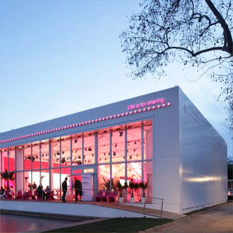 
China prefabricated light exhibition hall with customized design 