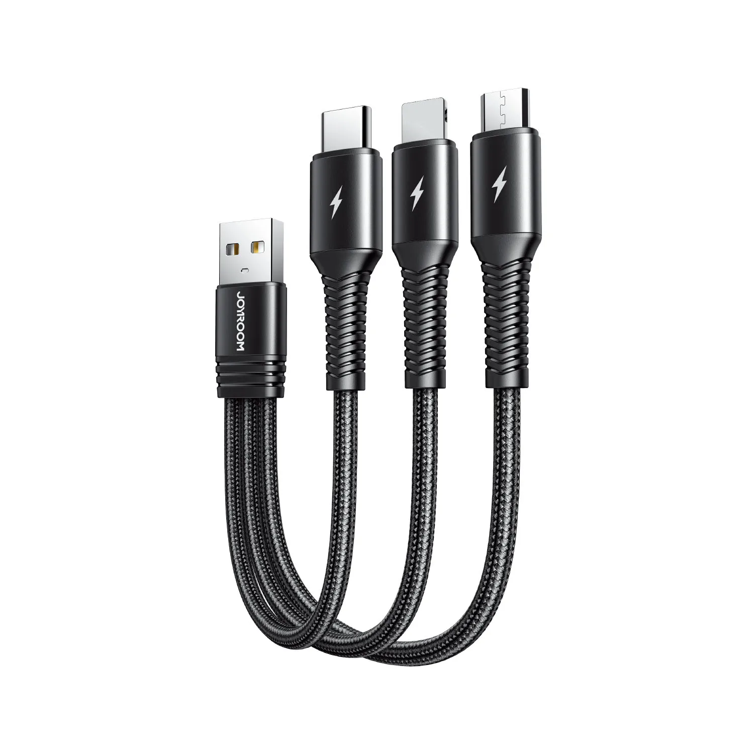 joyroom short fast usb cable 3in1 charging 3in1 usb cable