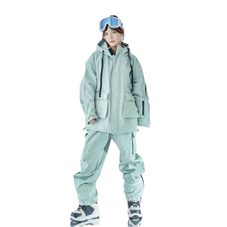 Wholesale unisex ski suits waterproof windproof wear-resistant outdoor ski wear snowboard suits traje de esquiar