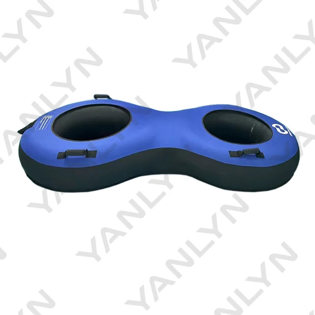 Inflatable Plastic Snowmobile Snow Tube Double Rider Durable Nylon Top Snow Tube For Sledding