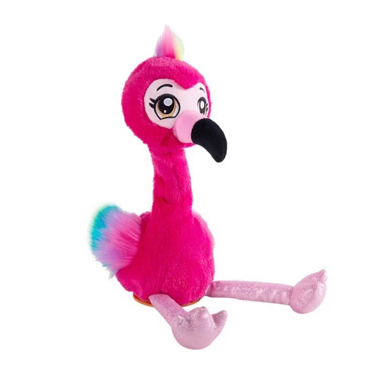 Hot selling alpaca flamingo ostrich plush toy cactus will sing and record stuffed toy home decor