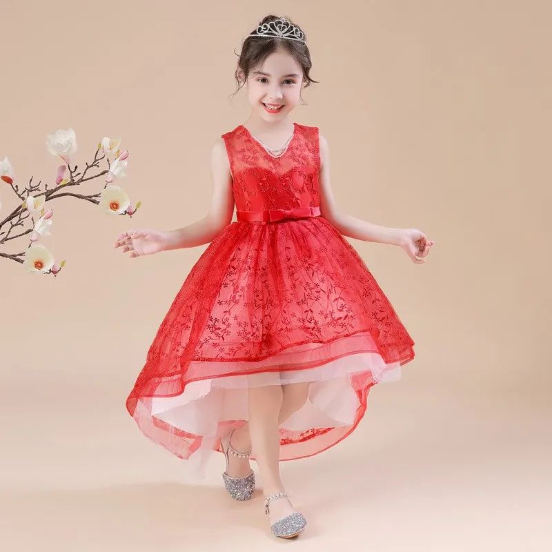 MAG21 Flower Girls Wedding Dress For Girls Elegant Lace Princess Kids Dresses Children Evening Party Ball Gown 4 5 6 8 10 Year