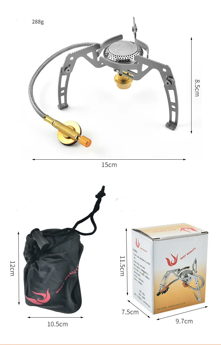 Outdoor Camping Barbecue Portable Folding Mini Card Stove Wind Proof Lotus Stove Burner