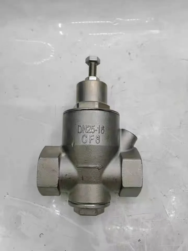 Регулятор давления водопроводной воды из нержавеющей стали 304, резьба высокой температуры с манометром, редукционный клапан