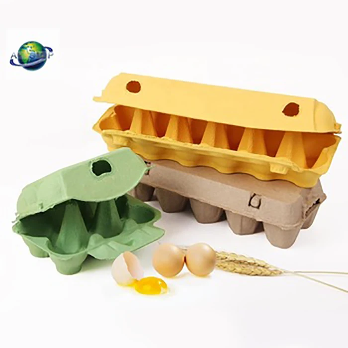 Recycle Custom Reusable Chicken 6/12 Pulp Colored Paper Egg Carton