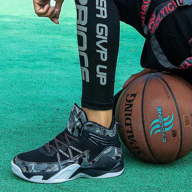 Fashion High-top Tide Shoes Rubber Outsole Non-slip Basketball Shoes Youth Lightweight Sports Shoes