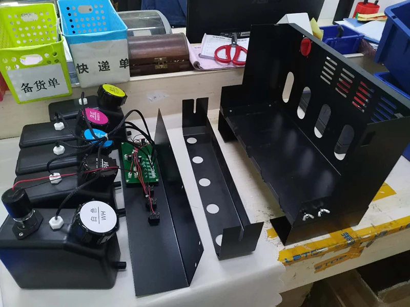 Letop High Capacity 1.5L CISS Sub Tank with Stirring Motor CMYK+White Ink for UV Printer