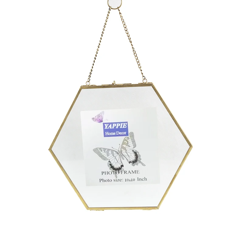 Polygonal Industrial Vintage Hanging Frame Flower Plant Hanging Metal Frame