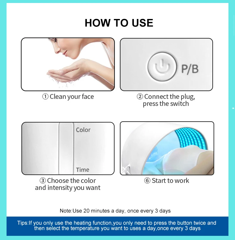 2023 wholesale dropshipping led silicone mask pdt beauty silicone red therapy light pdt led light machine