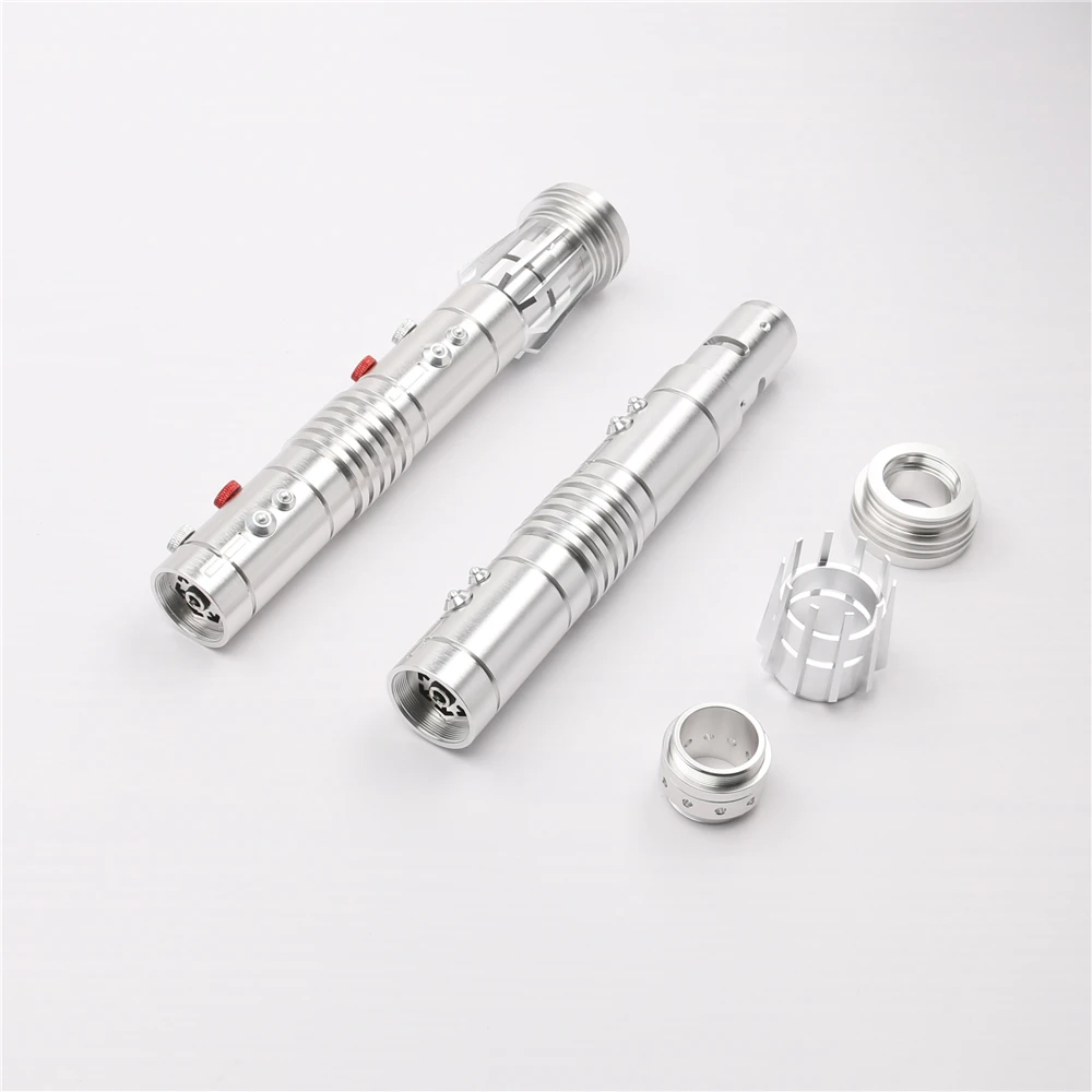 TXQsaber Darth Maul Metal Hilt Lightsaber Dark Lord Dueling Double blade Sabers Flash on Clash Light