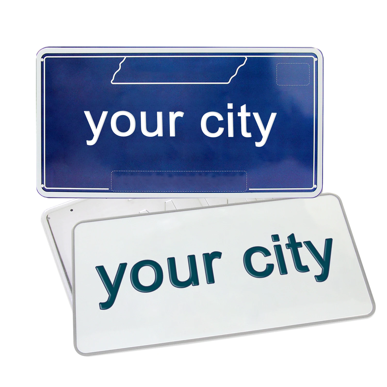 Custom High Quality Manufacturer Customized Printed Metal Tin Sign Car Number Aluminum License Plate