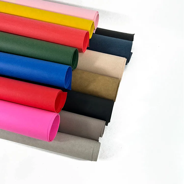 Custom Washable Kraft Paper Fabric 0.25 0.35 0.55mm Textured Waterproof Embossed Washable Jacron Craft Tex Paper Roll