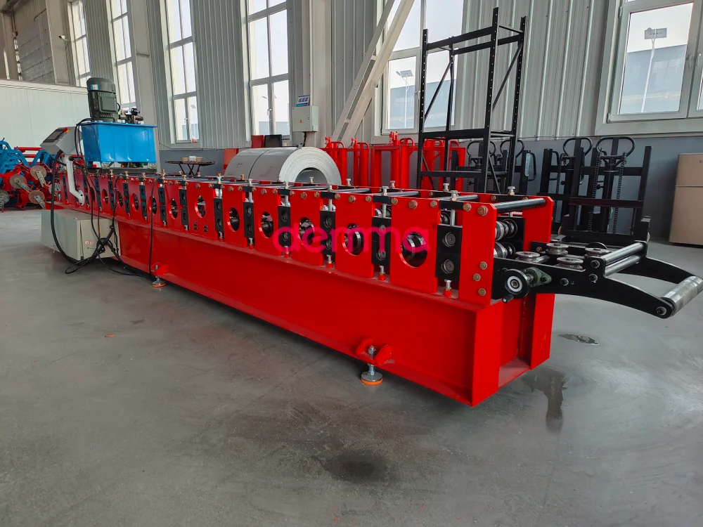 Automatic Galvanized Steel Purlin C Stud U Channel Pre Punch Roll Forming Machine