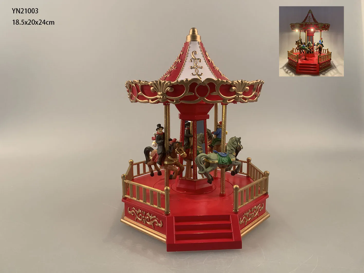 Yinuo home decoration girlfriend gift music box resin plastic toy