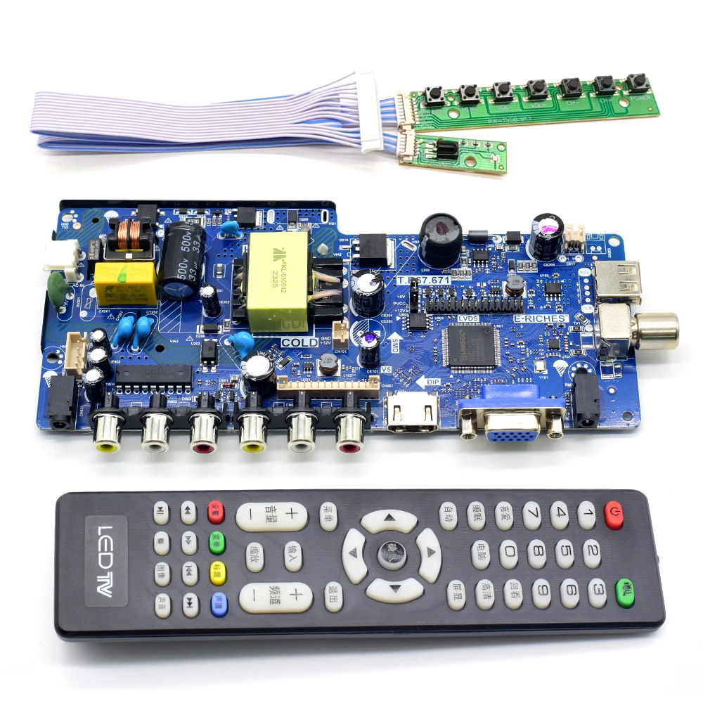 T.R67.675 Instead V56 Motherboard 14inches to 24inches Led Tv Mainboard Combo board