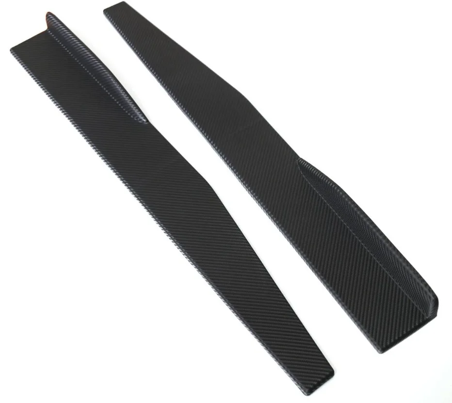 2PCS 75cm Car Body Kit Side Skirt Rocker Splitters Winglet Wings Canard Diffuser for Universal parts