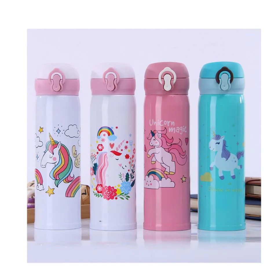 YIDING Wholesale Gift Insulated Vacuum Water Bottle Children Stainless Steel Plastic Bottles Thermoses Flask for School Kids
