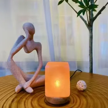 2024 Trending Item USB cube shaped Himalayan Unique Home Decor Energy Balance Salt Lamp with Halogen Lamp Relaxation Night Lamp