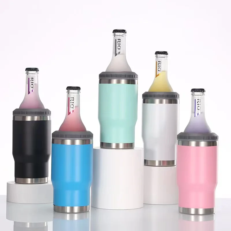 In Stock 14oOZ 12OZ Slim Can Cooler double wall vacuum thermos cup stainless steel insulated travel coffee tumbler mug