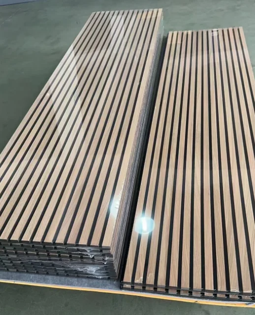 acoustic panel studio groove wall decals mount ceiling sheet hexagon pet acoustic panel natural oak cladding soundproof material