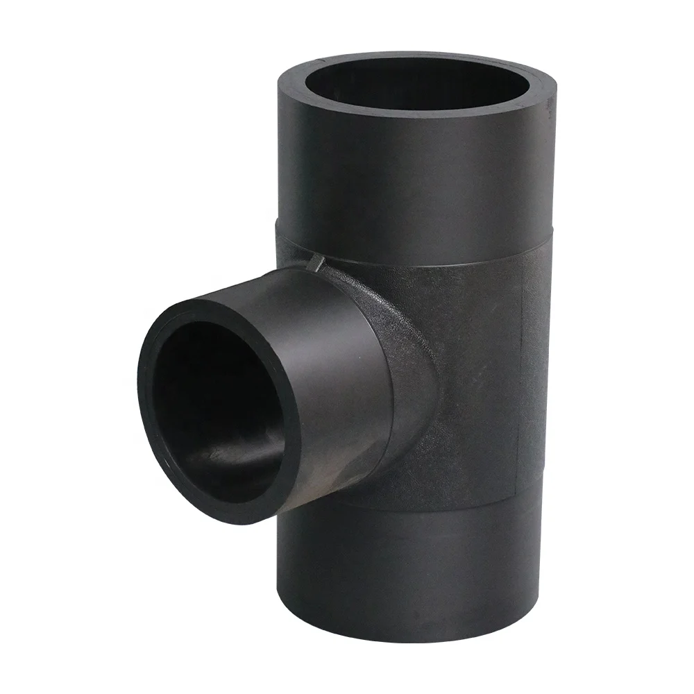 China manufacturer hdpe fittings All sizes plastic black pe hdpe pipe equal tee fitting for water supply