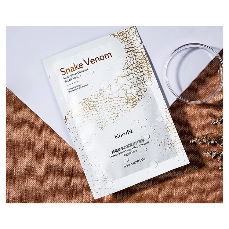 OEM Private Label skin care Snake venom peptide Firming repair hydrating facial mask Improve skin Moisturizing moisten facial m
