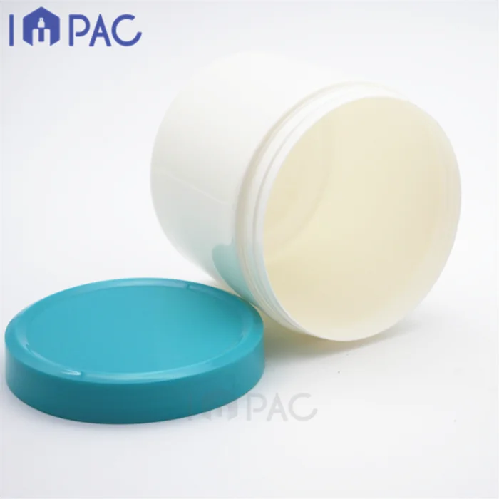 body cream empty 16 ounce plastic jar with lids white pomade containers