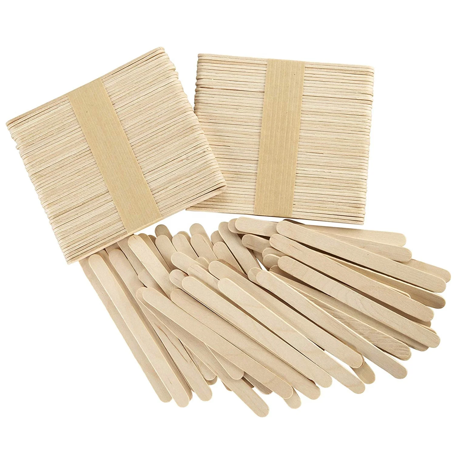 Custom Packaging Wholesale Birch Wooden Disposable Wooden Ice Cream Sticks Popsicle Sticks