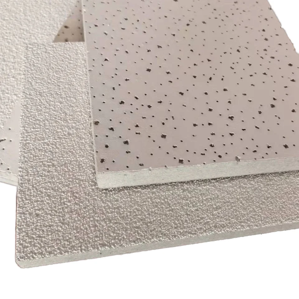 Widely Used 15mm Thick Acoustic Ceiling Tile Soundproof Mineral Fiber Suspension for School