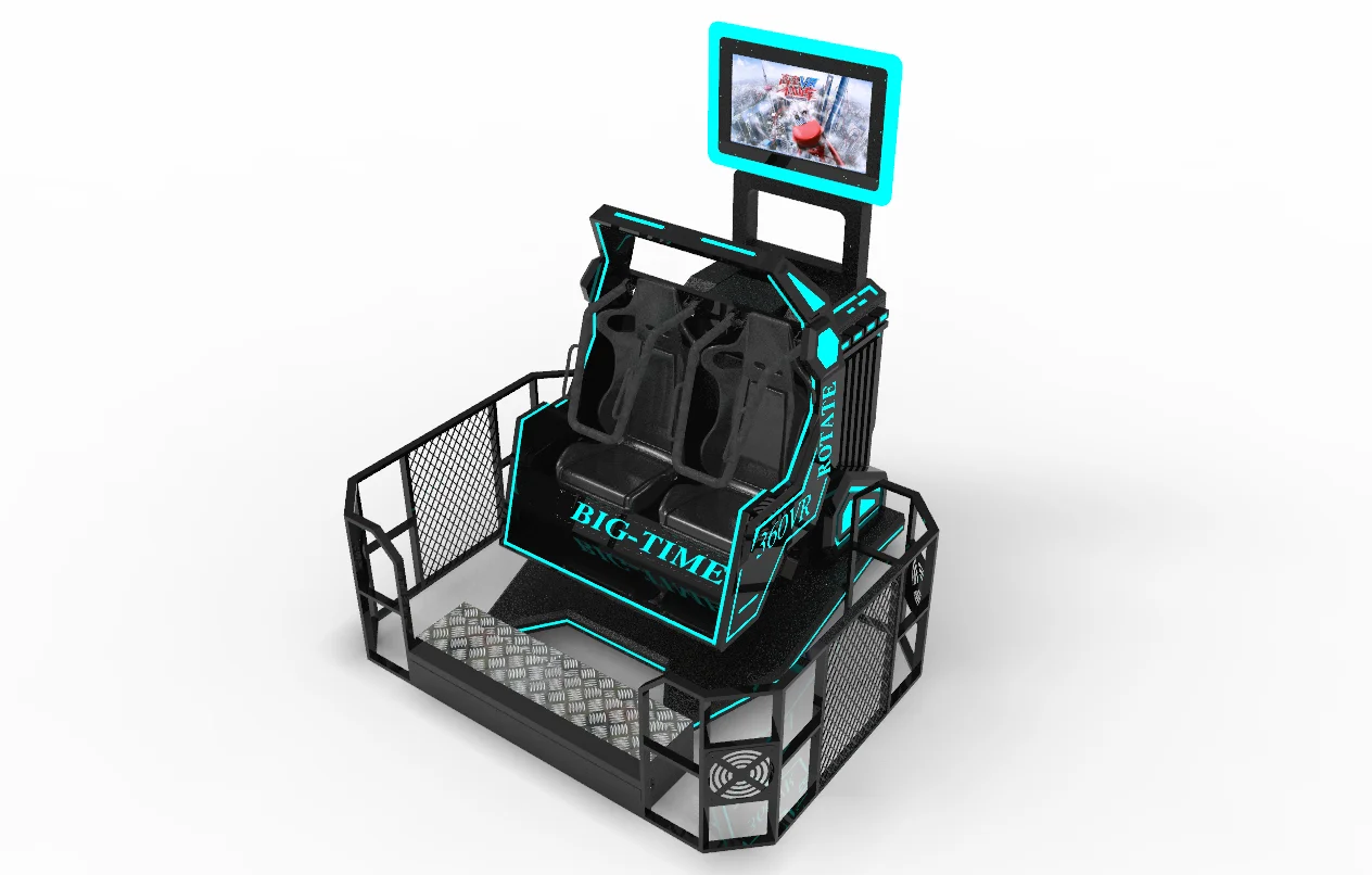 360 Degree 2 Chair 9D VR Roller Coaster Virtual Reality Simulator VR Machine 9D Virtual Reality