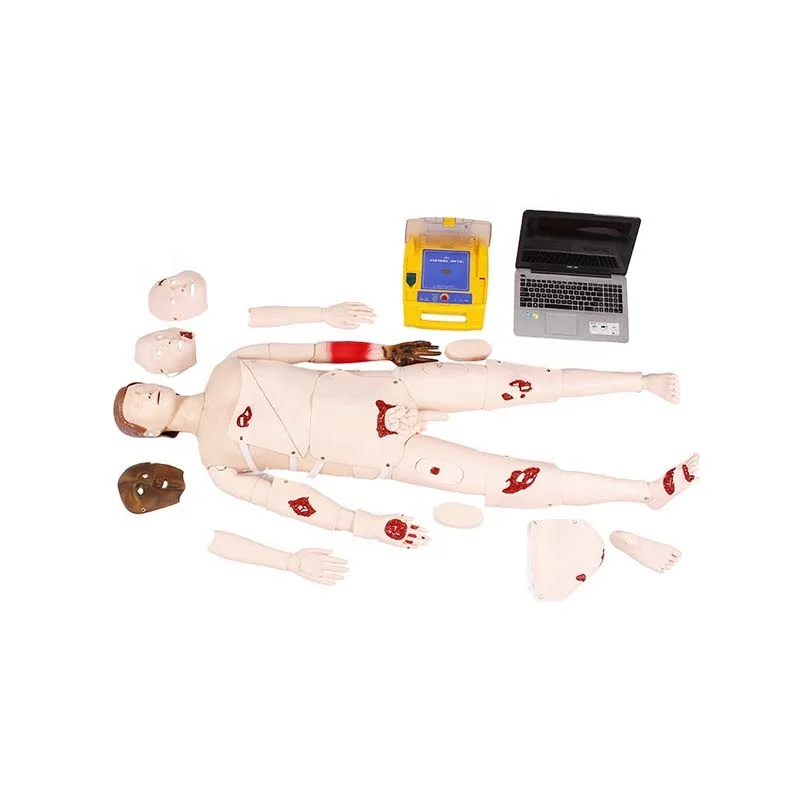 DARHMMY Computerised CPR AED Defibrillator Trauma Manikin  Dummy For Medical Science
