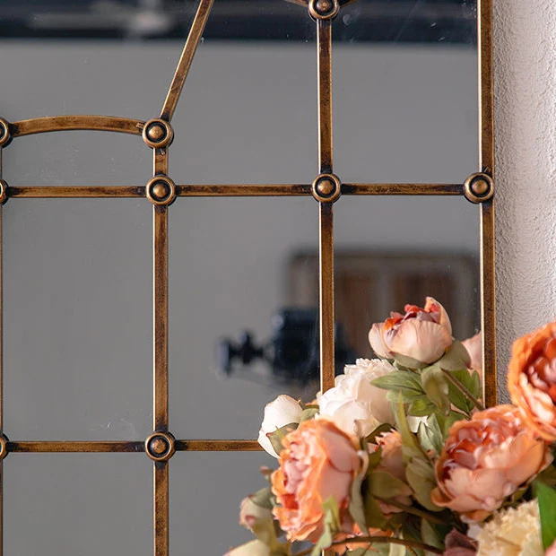 Essent Iron Metal Frame Mirror Decorative Plain Retro Wall Mounted Large French Vintage Full Length Wall Mirror