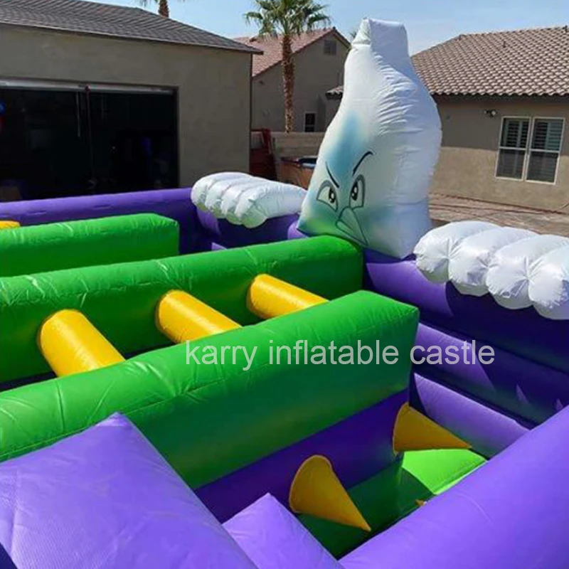 Most popular Holiday party halloween haunted house inflatable obstacle bouncer castle inflatable jumping fun city for sale