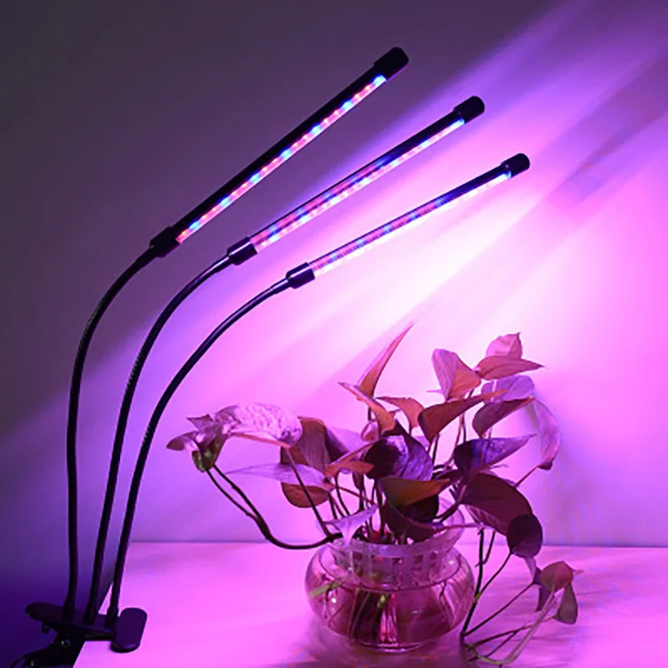 LED four head plant grow lamp with remote control USB 5V 40W full spectrum clip 80LED growing light